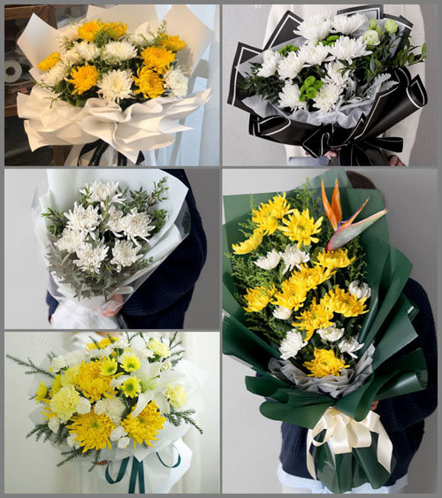 上海奉贤区四团镇渔洋村白事花束代送